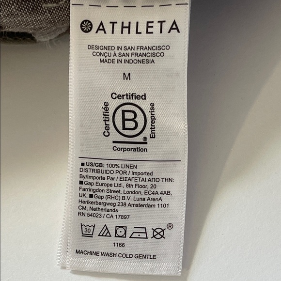 Athleta Linen Shorts in Neutral Sunwashed Driftwood Brown Gray. Size Medium - Picture 4 of 12